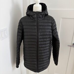 Duluth Trading Co Black Down Puffer Jacket XL Hooded Warm Insulated
